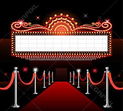 Theater sign movie premiere