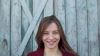 Young girl with dental braces