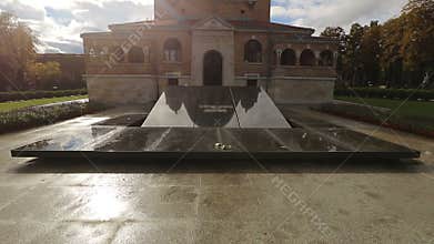 View on tomb of first Croatian president at Mirogoj cemetery in Zagreb