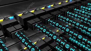 Binary data transferring on UTP cables loop