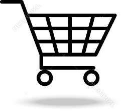Shopping cart trolley . Vector Illustration