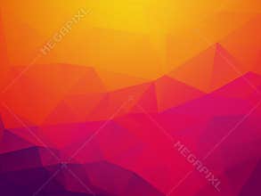 Abstract orange purple sunset polygonal vector background
