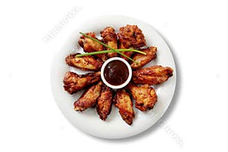 Buffalo chicken wings dinner
