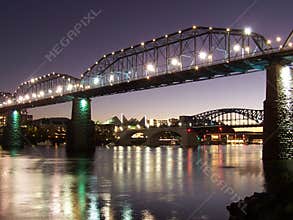 Chattanooga Tennesse shines on the river