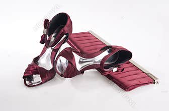 Fashionable Red Shoes and Bag