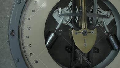 Retro scales in airport