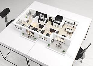 Home idea, interior layout on table