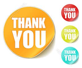 Thank you sticker