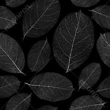 Dried leafs seamless background.
