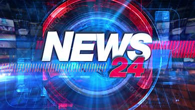 News 24 - broadcast tv animation graphic title America version