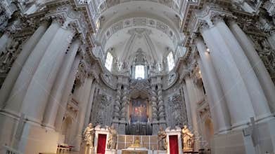 Interior of the famous St. Michaels Church in Munich, Germany