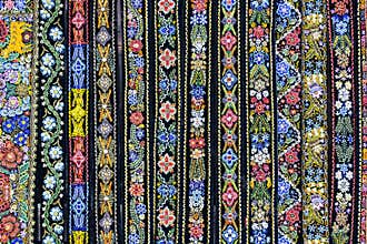 Decorative belts colorful background