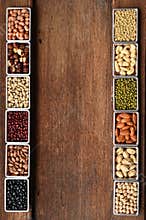 Collection of different legumes