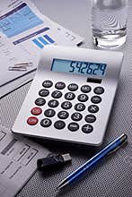 Calculator Bills Expenses Finance Debts