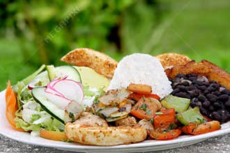 Casado - traditional food in Costa Rica