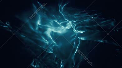 Blue Ethereal Glowing Abstract Flame Loop