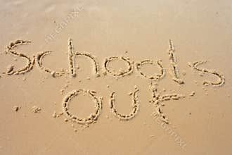 Schools Out in the sand