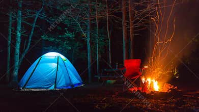 Tent camping