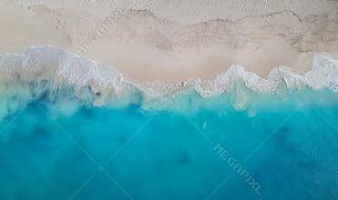 Drone panorama Grace Bay, Providenciales, Turks and Caicos