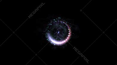 4k Fire halo particles fireworks,star rays laser tunnel space,power tech energy.