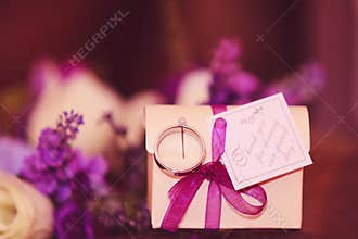 Thank you wedding card. Envelope page. Colorful envelope with th