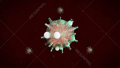 White blood cells attacks a bacterial virus cell