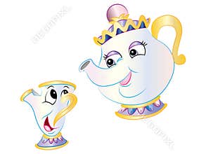 Vector Teapot & Chip from Beauty & the Beast
