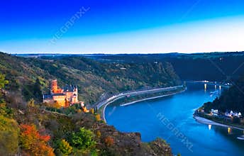 Burg Katz and the Loreley, Germany