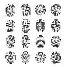 Fingerprint icon set