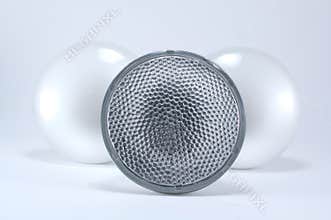 Three light bulbs, abstract