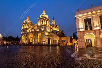 Cordoba Cathedral at night - Cordoba, Argentina