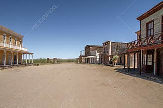 Old Wild West Town Movie Set in Mescal, Arizona
