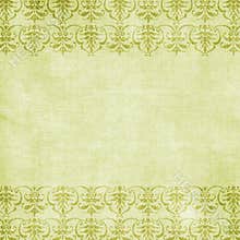 Green floral love background scrapbook paper