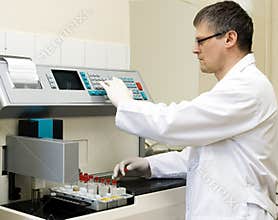 Laboratory man and machine