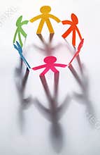 Image of community circle made of paper cutout