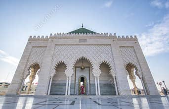 The Mausoleum of Mohammed V in Rabat, Morocco