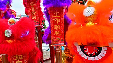Chinese New Year decoration drum lion dance