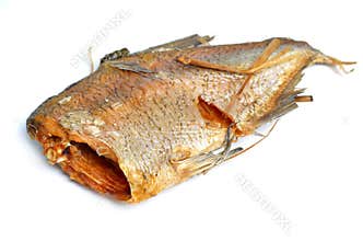 Long-cooked fish. Baked in a Russian oven on straw