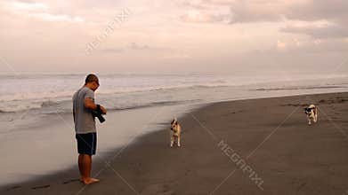 Having a good time on the beach