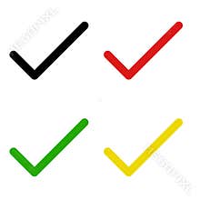 Collection of tick icon for web or app ui design