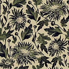 Earth color natures calm seamless pattern with Chrysanthemum flowers.