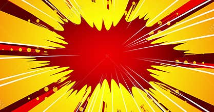 4k animated red and yellow comic book backdrop footage.
