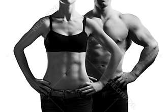 Man and a woman in the gym