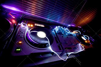 Glowing DJ Equipment