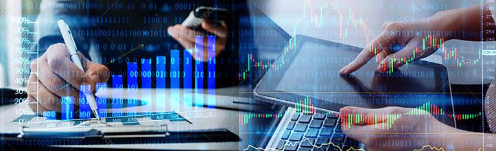 Finance and Investment concept.Money management and Financial chart