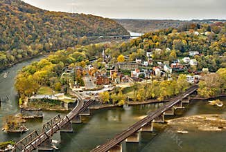 Harpers Ferry Overlook in fall