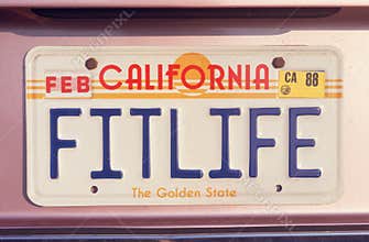 License Plate in California