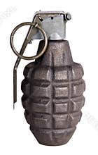 Hand Grenade Weapon of War, Isolated on White