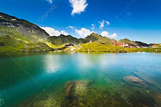 Lake and mountain (Balea Lake in Romania)