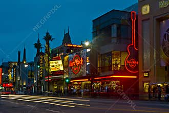 Hollywood Boulevard at Night